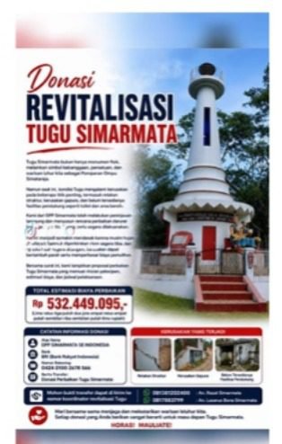 R WENDEILYNA SIMARMATA CUCU KETUA ke-1 PEMBANGUNAN TUGU SIMARMATA, AJAK PINOMPAR SIMARMATA BERDONASI