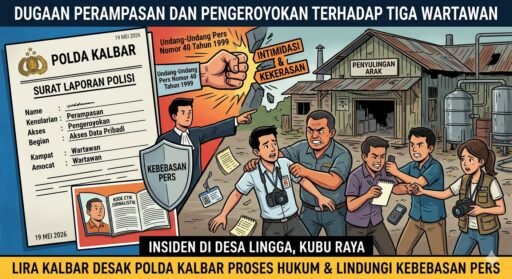 Dugaan Perampasan dan Pengeroyokan terhadap Tiga Wartawan Dilaporkan ke Polda Kalbar