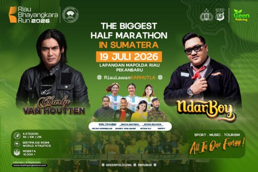 Riau Bhayangkara Run 2026 Makin Pecah! Charly Van Houten hingga Ndarboy Siap Guncang Pekanbaru