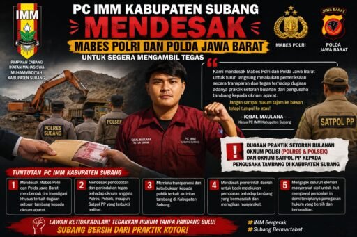 PC IMM Subang Desak Mabes Polri Usut Dugaan Setoran Tambang ke Oknum Aparat