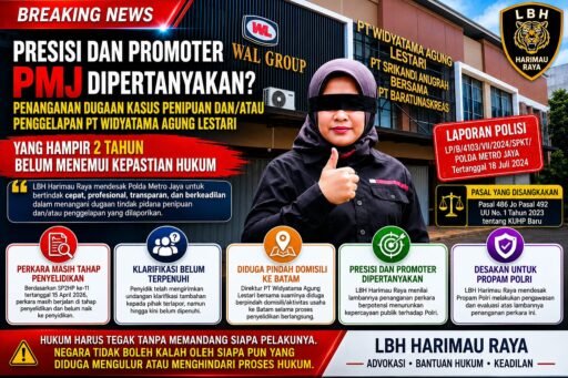 Presisi Promoter PMJ dipertanyakan dugaan kasus penipuan hampir 2th belum menemui kepastian Hukum Pelaku