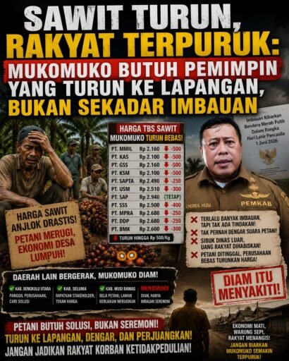 Rakyat Menjerit Harga Sawit Terjun Bebas, Perhatian Pemkab Dinilai Lebih Condong pada Seremoni