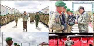 *Menhan RI Tinjau Yonif TP 808/MM: Perkuat Pertahanan Negara*