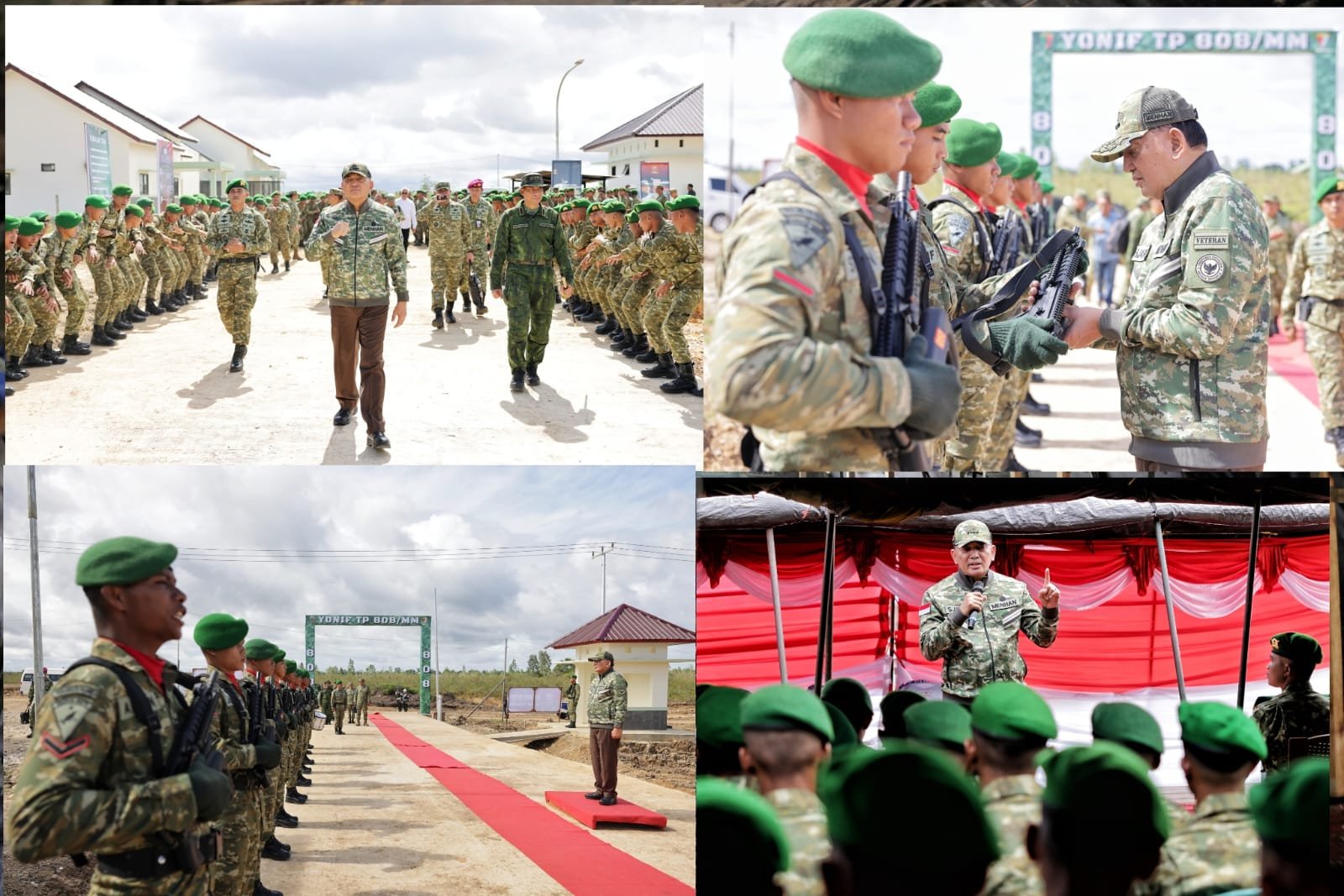 *Menhan RI Tinjau Yonif TP 808/MM: Perkuat Pertahanan Negara*