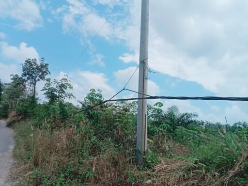 Kabel PLN di Ruas Jalan Purun – Simpang Empat Betung Membahayakan Pengguna Jalan