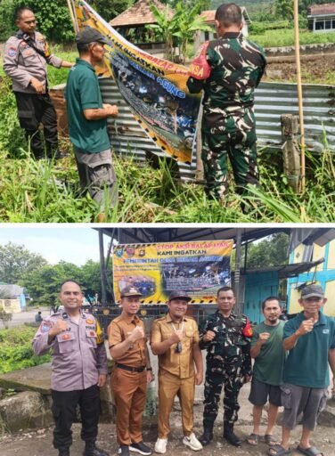 Langkah Preventif, Spanduk Larangan Balap Liar Dipasang di Jalan Lintas Baturaja