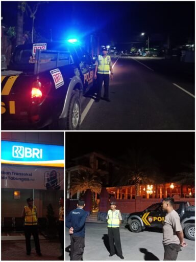 Polsek Ngimbang Gelar Patroli Blue Light Guna Menjaga Siskamtibmas Daerah Rawan Kriminal Di Wilayah Ngimbang