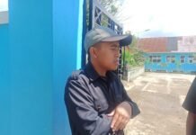 PENAMPAKAN SATPAM SMAN KERTASARI – KABUPATEN BANDUNG YANG SEMPAT MENGHADANG WARTAWAN WARTA. IN BIRO BANDUNG