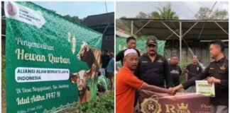 Aliansi Alam Bersatu Jaya Indonesia (ABJI) Gelar Berbagi Qurban satu Ekor Sapi di Dusun Nogo Sambeng Lamongan