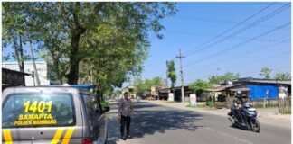 Personil Polsek Ngimbang Gelar Patroli Di Obvit Guna Cegah Kriminalitas Dan Premanisme di Siang Hari