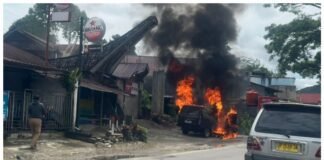 Kendaraan Roda 4 Kembali Terbakar di Sangbua’ Toraja Utara, Penyebab Belum Diketahui