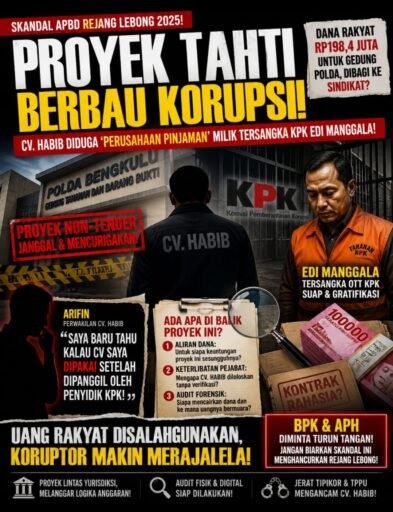 Antoni Pemilik CV.Habib : Saya Tidak Tahu kalau APBD-P RL digunakan untuk bangun Gedung Tahti Polda Bengkulu.