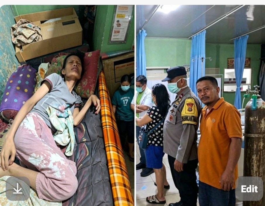 Respon Cepat 110 BhabinkamtibmasPolres Nias Evakuasi Warga Sakit