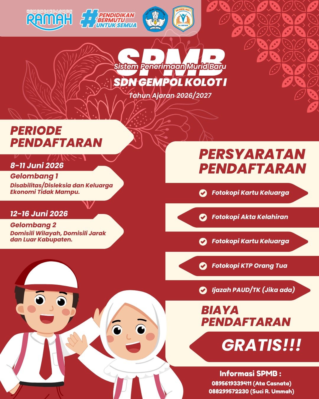 SDN Gempol Kolot I Buka Pendaftaran Murid Baru TA 2026/2027, Catat Tanggal dan Syaratnya!