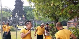 Sambut Hari Bhayangkara tahun 2026, Polda NTB Gelar Kurve di Pure Jagat Natha Mayura