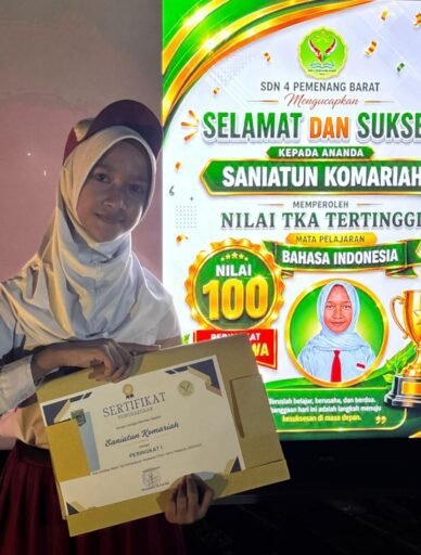Siswi SDN 4 Pemenang Barat Raih Nilai Sempurna TKA Bahasa Indonesia Siswi SDN 4 Pemenang Barat Raih Nilai Sempurna TKA Bahasa Indonesia