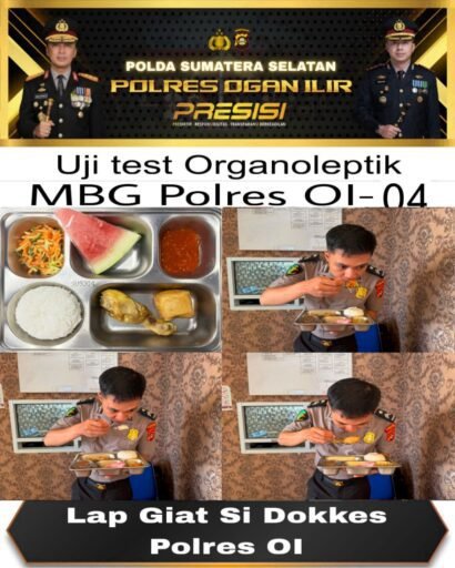 DOKKES POLRES OGAN ILIR LAKSANAKAN FOOD SECURITY MBG, 11.111 PORSI DINYATAKAN LAYAK DIDISTRIBUSIKAN