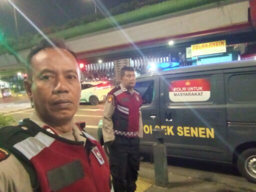 Patroli Strong Point Polsek Senen Digelar di Simpang Lima, Antisipasi Tawuran dan Begal