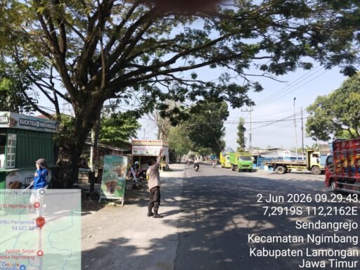 Polsek Ngimbang Gelar Patroli Dan Pengecekan Antisipasi Pohon Tumbang di Daerah Rawan Bencana