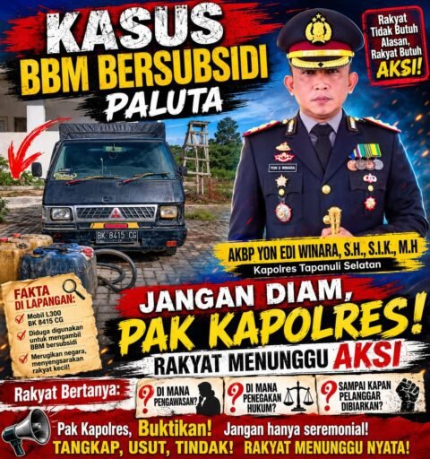 *Aktivis Desak Kapolres Tapsel Usut Hingga Aktor Intelektual Mafia BBM di Paluta* *Aktivis Desak Kapolres Tapsel Usut Hingga Aktor Intelektual Mafia BBM di Paluta*