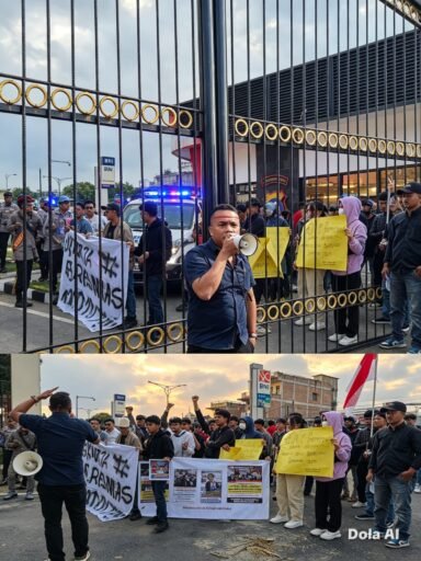 *Aksi Demo Desak Evaluasi dan Copot Kapolres Nias* *Aksi Demo Desak Evaluasi dan Copot Kapolres Nias*