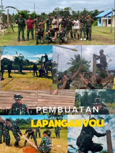 *Satgas Yonif 123/Rajawali Bangun Lapangan Bola Voli di Kampung Sahapikya, Tumbuhkan Semangat bersama Warga* *Satgas Yonif 123/Rajawali Bangun Lapangan Bola Voli di Kampung Sahapikya, Tumbuhkan Semangat bersama Warga*