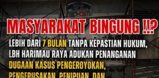 LBH Harimau raya laporkan penanganan kasus yang Uda lebih dari tujuh bulan PT CBI ke Propam Metro Jaya