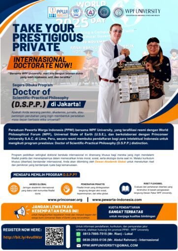 *Raih Gelar Doktor Internasional Anda, Program D.S.P.P. Resmi Dibuka di Jakarta!* *Raih Gelar Doktor Internasional Anda, Program D.S.P.P. Resmi Dibuka di Jakarta!*