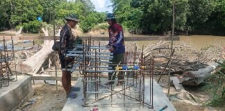 Kodim 1203/Ktp Pacu Pembangunan Jembatan Garuda