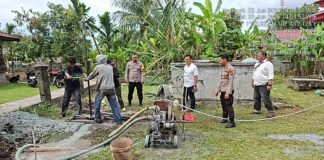 Hari Bhayangkara Ke -80 Polres Meranti Hadirikan Sumur Bor Prioritas Air Bersih Selatpanjang Timur.