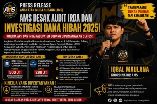 AMS: Ke Mana Dana Hibah 2025 Mengalir? Audit Irda dan Investigasi APH Harus Segera Dilakukan AMS: Ke Mana Dana Hibah 2025 Mengalir? Audit Irda dan Investigasi APH Harus Segera Dilakukan
