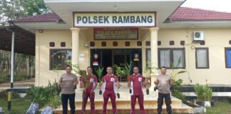 HUT Bhayangkara ke‑80, Polsek Rambang Polres Muara Enim Tanam 50 Pohon Wujud Kepedulian Lingkungan