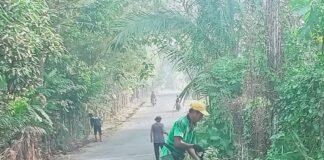 Pemdes Betung Selatan Gelar Gotong Royong Pasca Libur Lebaran