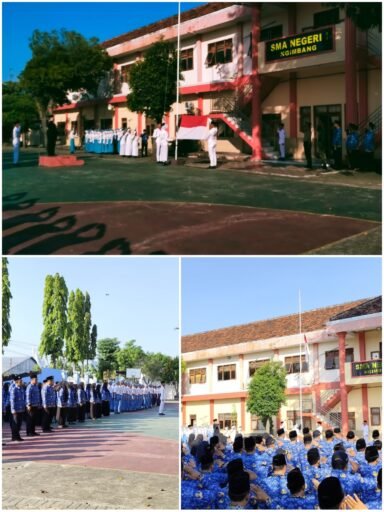 Polsek Ngimbang Gelar Pengamanan Upacara Peringatan Hari Lahirnya Pancasila 1 Juni 2026 Di SMAN 1 Ngimbang