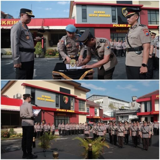 Kapolres Jember Pimpin Sertijab dan Pengukuhan Sejumlah Pejabat Utama serta Kapolsek