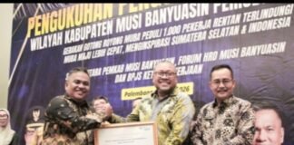 Pemkab Muba raih penghargaan pelopor jaminan sosial ketenagakerjaan bagi pekerja rentan