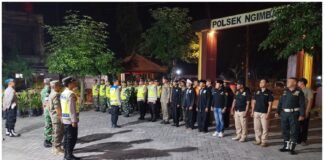 Polsek Ngimbang Gelar Apel Siaga Gabungan Kepulangan Pengesahan PSHTDari Cabang Lamongan