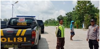 Polsek Ngimbang Gelar Patroli Harkamtibmas Guna Cegah Kriminalitas Dan Premanisme di Wilayah Ngimbang