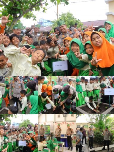 Kapolres Meranti Kenalkan Green Policing di SDN 02 Selatpanjang Kapolres Meranti Kenalkan Green Policing di SDN 02 Selatpanjang