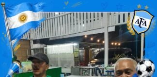 Ketua DPRD Samosir Nasip Simbolon Nobar Warga Malam Ini di RM Sederhana Pangururan