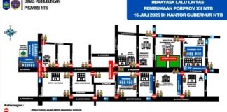 Parade Atlet PORPROV XII NTB, Jalan Pejanggik Ditutup Sementara Kamis Siang