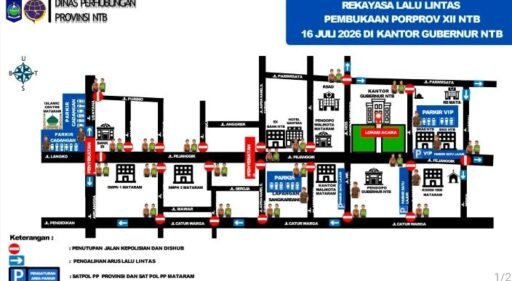 Parade Atlet PORPROV XII NTB, Jalan Pejanggik Ditutup Sementara Kamis Siang Parade Atlet PORPROV XII NTB, Jalan Pejanggik Ditutup Sementara Kamis Siang