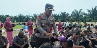 Kapolres Padang Lawas Pimpin Upacara Pelantikan dan Sertijab Wakapolres