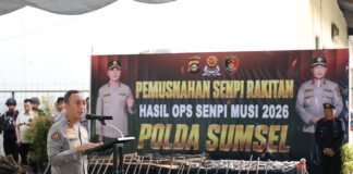 Polda Sumsel Musnahkan Ratusan Senpi Ilegal, Kapolda: Negara Hadir Menjamin Rasa Aman Masyarakat