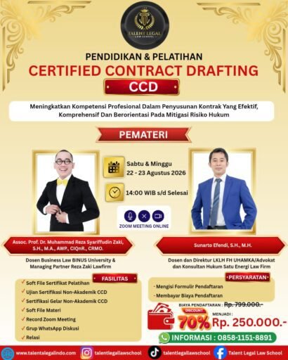 Yukk Ikuti Pelatihan Certified Contract Drafting (CCD) Via Zoom Meeting Yukk Ikuti Pelatihan Certified Contract Drafting (CCD) Via Zoom Meeting