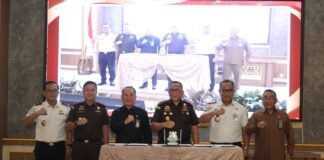 Karutan Kelas I Palembang Ikuti Penandatanganan PKS Persidangan Elektronik Ditjenpas Sumsel dan Kejati Sumsel
