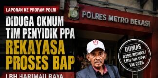 LBH Harimau Raya Laporkan Oknum Penyidik PPA Polres Kabupaten Bekasi diduga rekayasa BAP ke kadiv Propam