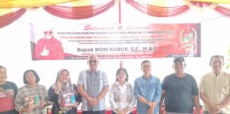 Kegiatan Sosperda Robi Barus S.E M.A.P Dihadiri Warga dengan Antusias