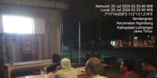 Polsek Ngimbang Menggelar Kegiatan Patroli Dialogis NOBAR Piala Dunia Antara Spayal Dengan Argentina