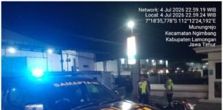 Polsek Ngimbang Gencar Gelar Patroli Blue Light Guna Daya Cegah Dan Tangkal 4C Di Daerah Rawan